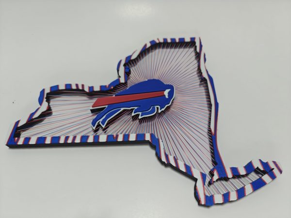 Bills NY Zubaz String Art (Magnet 3D)